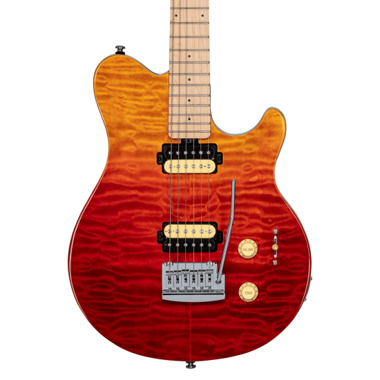 Sterling By Music Man Axis Quilted Maple Electric Guitar - Spectrum Red