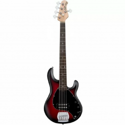 Sterling By Music Man StingRay RAY5 Bass Guitar - Ruby Red Burst Satin