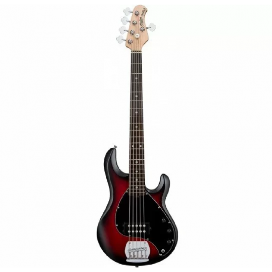 Sterling By Music Man StingRay RAY5 Bass Guitar - Ruby Red Burst Satin