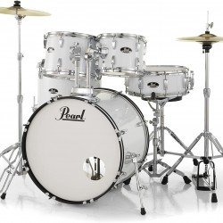 Pearl RS525SC/C#33 Road Show 5pc Drum Set 2216B/1008T/1209T/1616F/1455S With Cymbal & Hardware Pure White Finish
