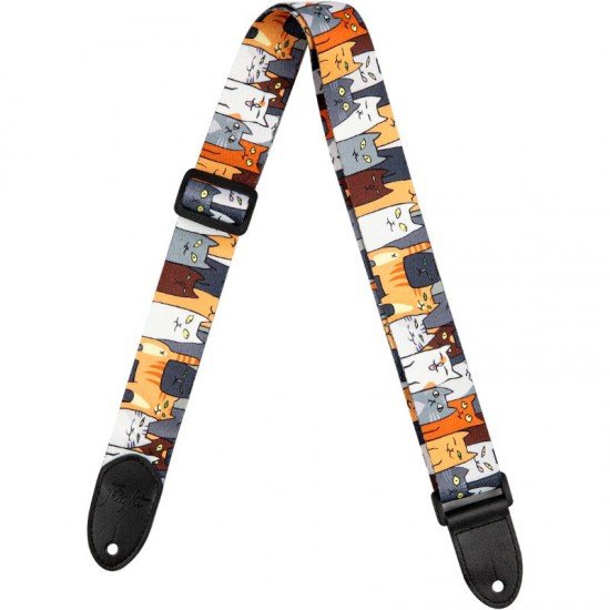 Flight S35 Cats Polyester Ukulele Strap