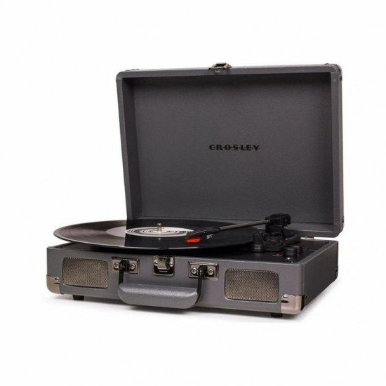 Crosley Cruiser Deluxe Portable Turntable with Built-in Speakers - Slate