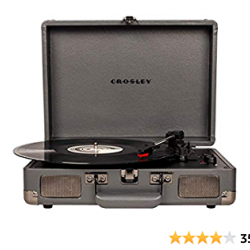 Crosley Cruiser Deluxe Portable Turntable with Built-in Speakers - Slate