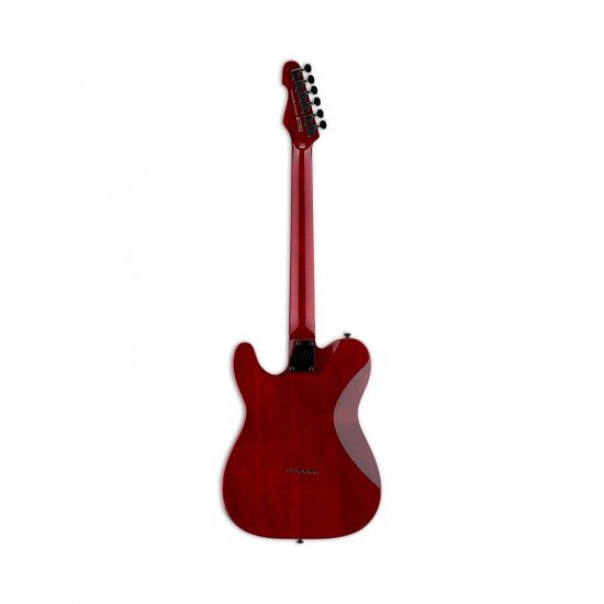 ESP LTD TE-200M Left Handy Electric Guitar with Maple Fretboard, See-Thru Black Cherry Finish