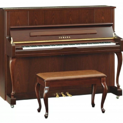 Yamaha U1JCPSDW Upright Piano - Satin Dark walnut