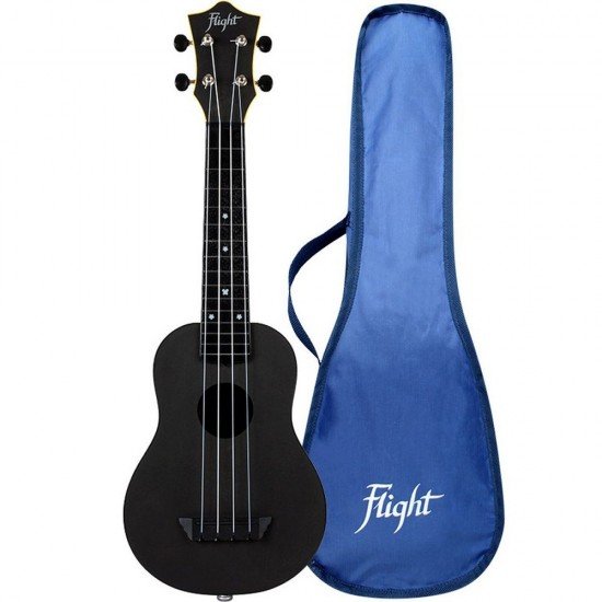 Flight TUS35E Electro-acoustic Black Travel Soprano Ukulele