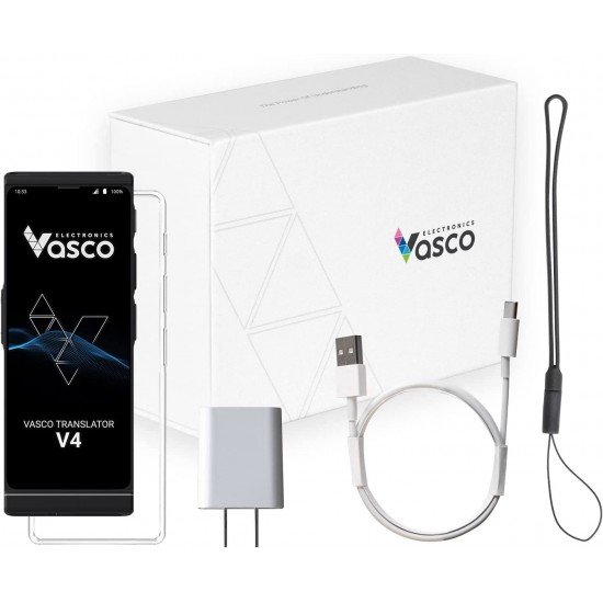 Vasco Translator V4 Universal Translator With 108 Languages And  Free Lifetime Internet - Black Onyx