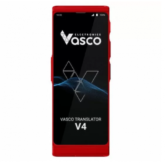 Vasco Translator V4 Universal Translator With 108 Languages And  Free Lifetime Internet-Ruby Red