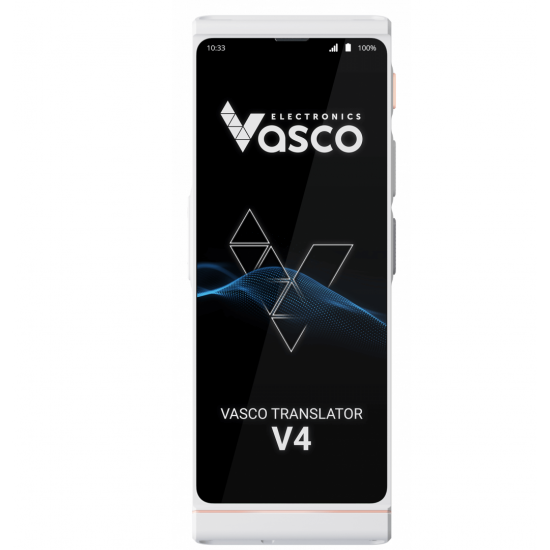 Vasco Translator V4 Universal Translator With 108 Languages And  Free Lifetime Internet-Pearl White