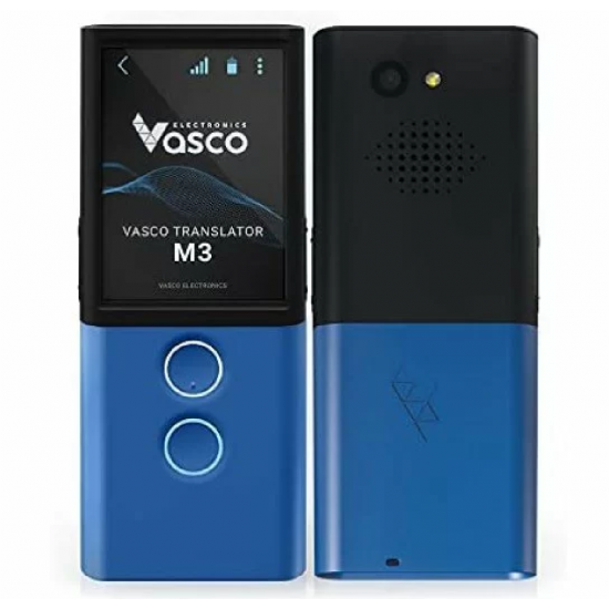 Vasco Translator M3 Portable Two-Way Language Interpreter Blue Ocean