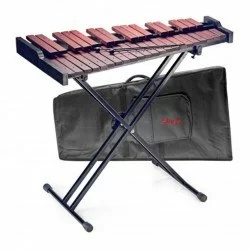 Stagg 37-Key Desktop Xylophone Set, with Double X-Stand Includes Nylon Gigbag with Handle and Backstraps