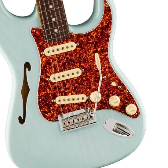 Fender Limited Edition American Professional II Stratocaster Thinline 171010726 Electric Guitar - Transparent Daphne Blue Fender Limited Edition American Professional II Stratocaster Thinline 171010726 Electric Guitar - Transparent Daphne Blue