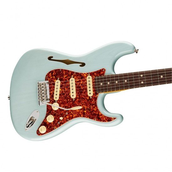 Fender Limited Edition American Professional II Stratocaster Thinline 171010726 Electric Guitar - Transparent Daphne Blue Fender Limited Edition American Professional II Stratocaster Thinline 171010726 Electric Guitar - Transparent Daphne Blue