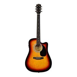 Fender Squier SA-105CE Dreadnought Cutaway Electro-Acoustic Sunburst