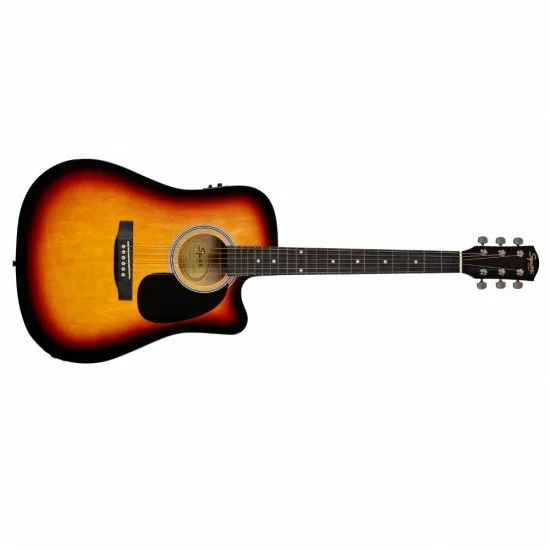 Fender Squier SA-105CE Dreadnought Cutaway Electro-Acoustic Sunburst Fender Squier SA-105CE Dreadnought Cutaway Electro-Acoustic Sunburst
