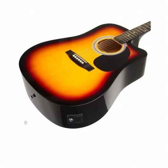 Fender Squier SA-105CE Dreadnought Cutaway Electro-Acoustic Sunburst Fender Squier SA-105CE Dreadnought Cutaway Electro-Acoustic Sunburst