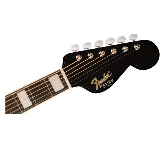 Fender Model #: 0971022306 California Vintage Malibu with Case, Gold Pickguard, Matching Headstock, Black Fender Model #: 0971022306 California Vintage Malibu with Case, Gold Pickguard, Matching Headstock, Black