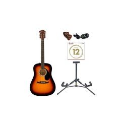 Fender FA 125 Sunburst  0971110732 Dreadnought Acoustic Guitar Package