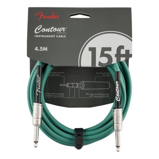 Fender 0990571046 Contour Series Instrument Cables - Sherwood Green Fender 0990571046 Contour Series Instrument Cables - Sherwood Green