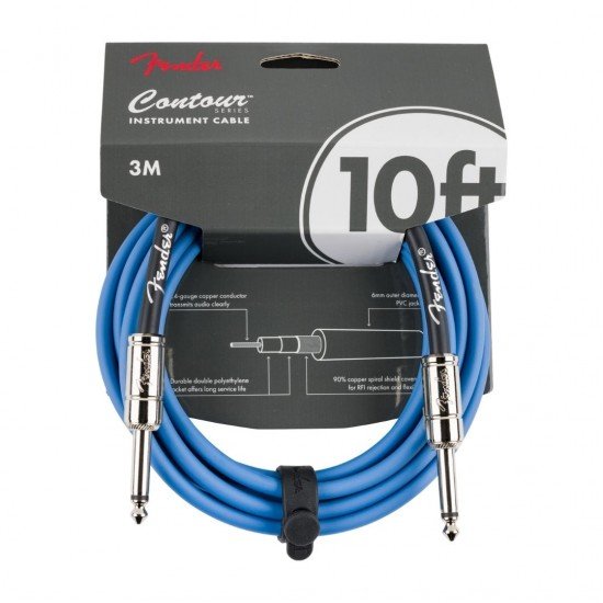 Fender 0990571102 Contour Series Instrument Cables - Lake Placid Blue Fender 0990571102 Contour Series Instrument Cables - Lake Placid Blue