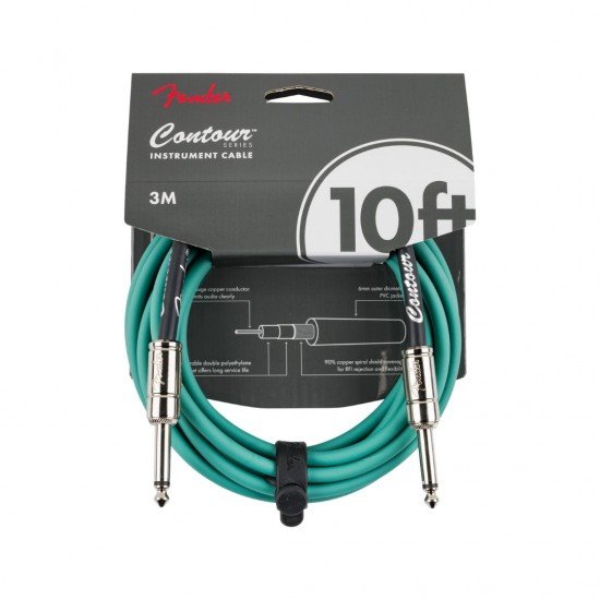 Fender 0990571146 Contour Series Instrument Cables 10Ft - Sherwood Green Fender 0990571146 Contour Series Instrument Cables 10Ft - Sherwood Green