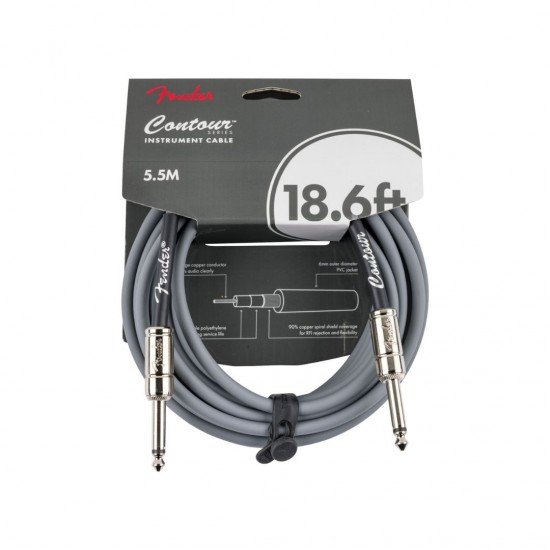 Fender 0990571824 Contour Series Instrument Cables 18.6Ft - Inca Silver Fender 0990571824 Contour Series Instrument Cables 18.6Ft - Inca Silver
