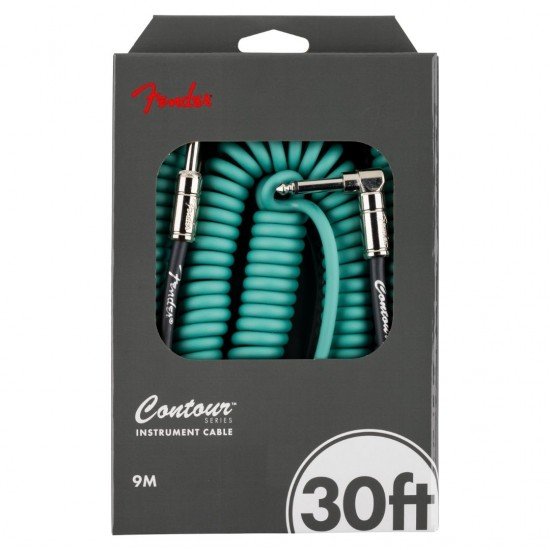 Fender 0990573046 Contour Series Coil Instrument Cables - Sherwood Green Fender 0990573046 Contour Series Coil Instrument Cables - Sherwood Green