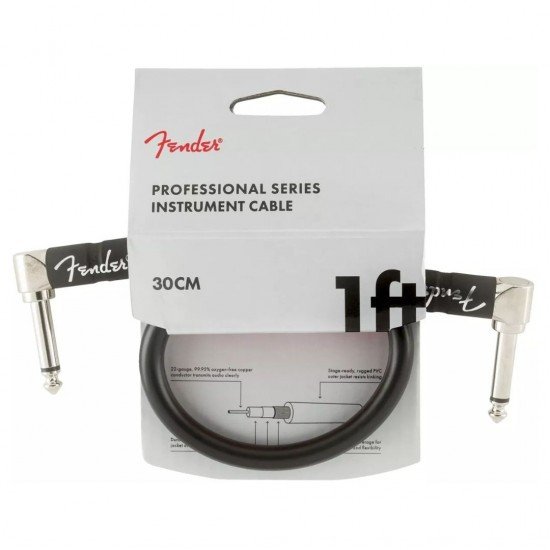 Fender 0990820057 Professional Series Right Angle to Right Angle Instrument 1 Ft Cable - Black Fender 0990820057 Professional Series Right Angle to Right Angle Instrument 1 Ft Cable - Black