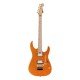 Charvel 2969431558 Pro-Mod DK24 HH FR M Mahogany with Quilt Maple Electric Guitar -  Dark Amber