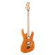 Charvel 2969431558 Pro-Mod DK24 HH FR M Mahogany with Quilt Maple Electric Guitar -  Dark Amber