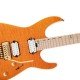 Charvel 2969431558 Pro-Mod DK24 HH FR M Mahogany with Quilt Maple Electric Guitar -  Dark Amber
