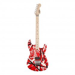 EVH 5107902503 Striped Series Electric Guitar -  Red with Black Stripes