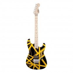 EVH 5107902528 Striped Series Electric Guitar -  Black with Yellow Stripes