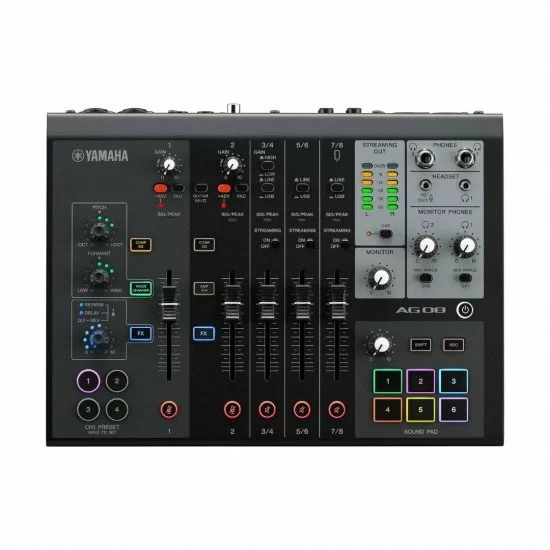 Yamaha AG08 8-channel Mixer/USB Interface for Mac/PC - Black Yamaha AG08 8-channel Mixer/USB Interface for Mac/PC - Black