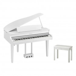 Yamaha Clavinova CLP865GP Digital Grand Piano with Bench - Polished White