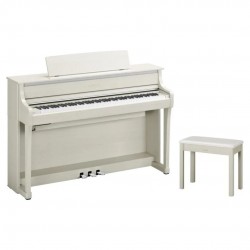 Yamaha Clavinova CLP875 Console Digital Piano with Bench - White Birch