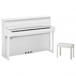 Yamaha Clavinova CLP885 Console Digital Piano with Bench - Polished White