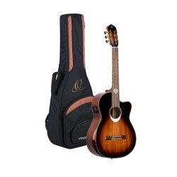 Ortega ECLIPSESU-C/E Classical Acoustic Electric Guitar - Brown Sunburst