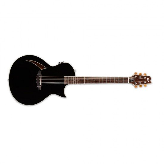 ESP LTD TL-6 Thinline Acoustic Guitar, Black Finish