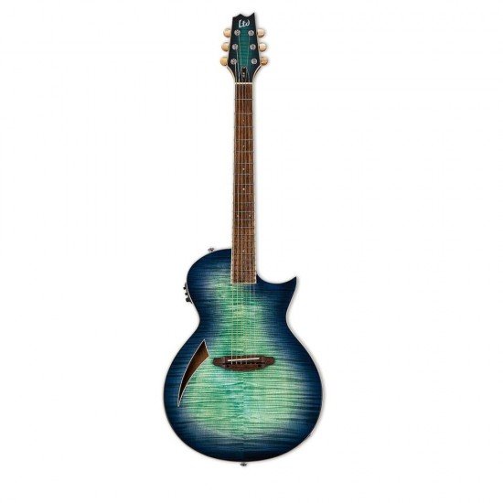 ESP LTD TL-6 Thinline Acoustic Guitar, Aqua Marine Burst Finish ESP LTD TL-6 Thinline Acoustic Guitar, Aqua Marine Burst Finish