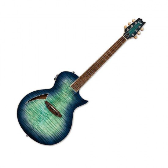 ESP LTD TL-6 Thinline Acoustic Guitar, Aqua Marine Burst Finish ESP LTD TL-6 Thinline Acoustic Guitar, Aqua Marine Burst Finish