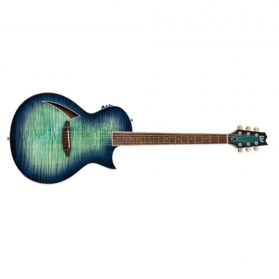ESP LTD TL-6 Thinline Acoustic Guitar, Aqua Marine Burst Finish ESP LTD TL-6 Thinline Acoustic Guitar, Aqua Marine Burst Finish