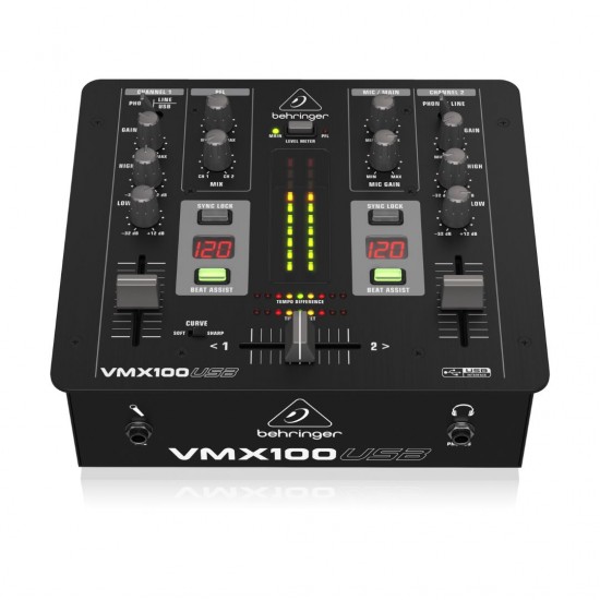 Behringer Pro Mixer VMX100USB 2-channel DJ Mixer Behringer Pro Mixer VMX100USB 2-channel DJ Mixer