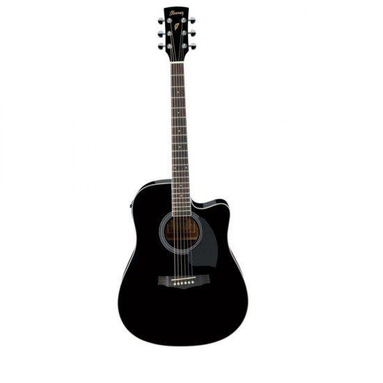 Ibanez PF15ECE Dreadnought Acoustic-Electric Guitar-Black