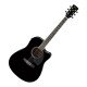 Ibanez PF15ECE Dreadnought Acoustic-Electric Guitar-Black