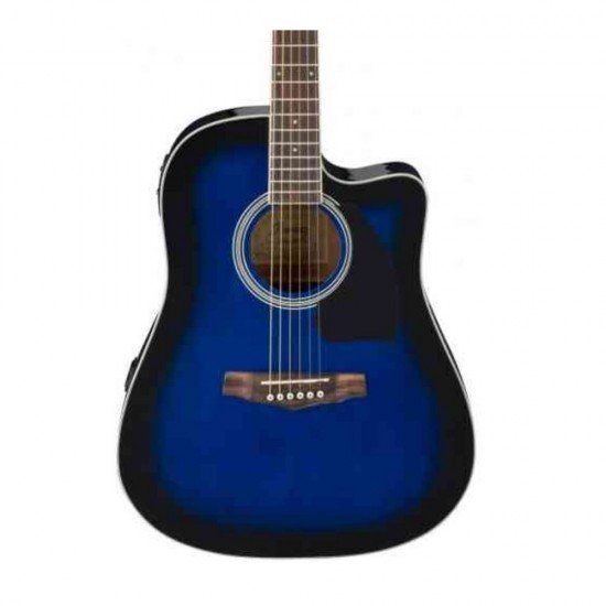 Ibanez PF15ECE-TBS Series Electro-Acoustic Guitar - Transparent Blue Sunburst Ibanez PF15ECE-TBS Series Electro-Acoustic Guitar - Transparent Blue Sunburst