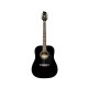 Stagg Black Dreadnought Acoustic Guitar with Basswood Top