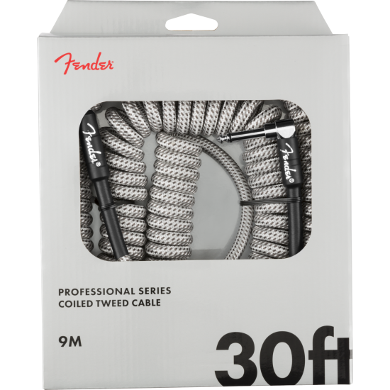 Fender 990823023 Professional Series Coil Cable, 30', White Tweed Fender 990823023 Professional Series Coil Cable, 30', White Tweed