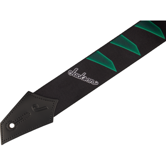 Jackson 2994323002® Strap with Headstock Pattern, Black and Green 