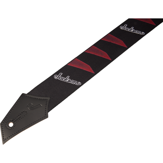 Jackson 2994323004® Strap with Headstock Pattern, Black/Red 